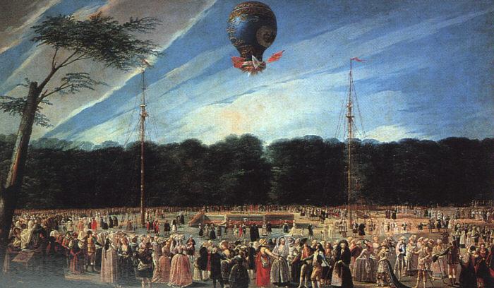 Antonio  Carnicero Balloon Ascent at Aranjuez France oil painting art